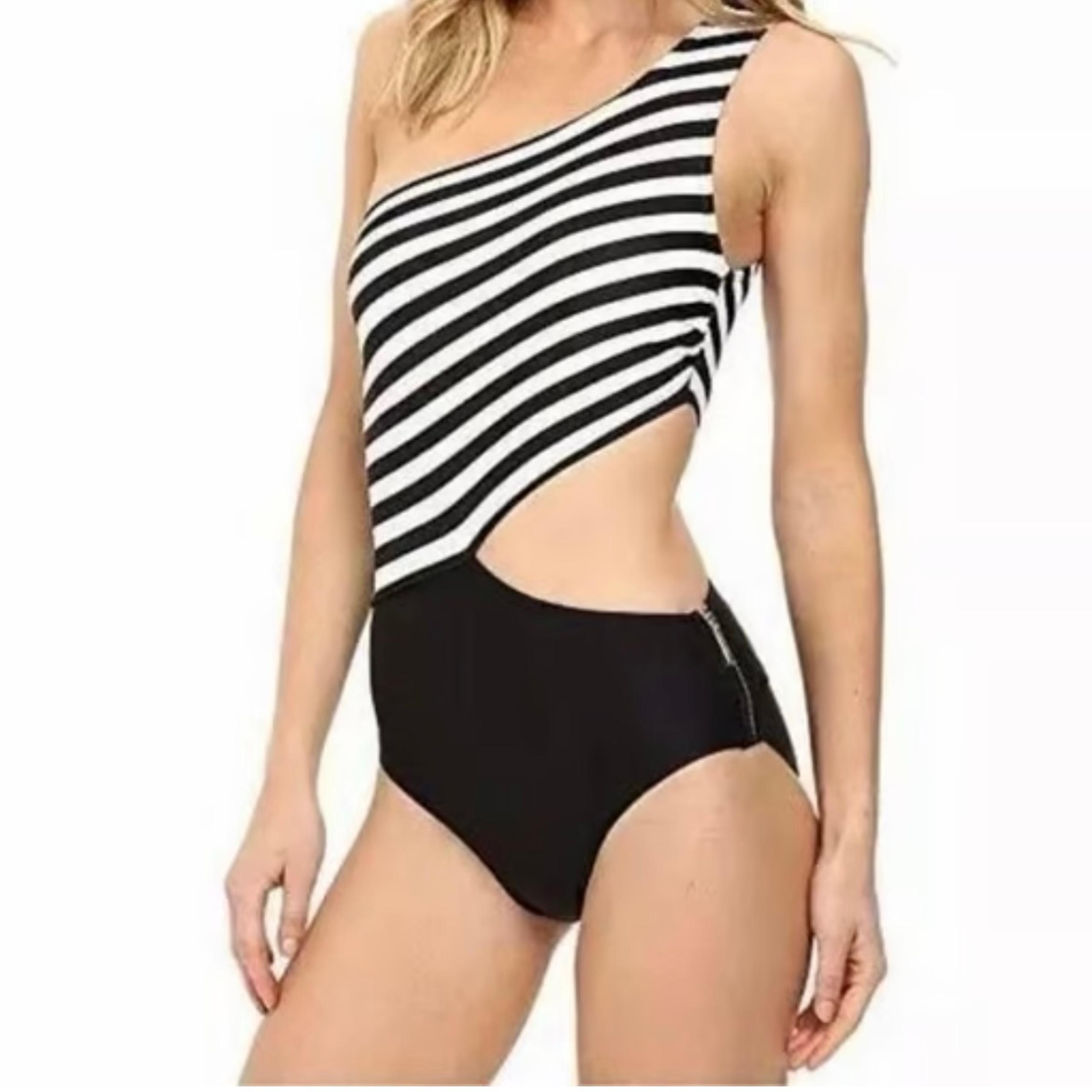 Michael Kors one shoulder cut out swimsuit