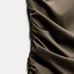 NWT Zara Polyamide Ruched Halter Top in Khaki - Small