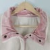 Anthropologie Entro White/Mauve Sherpa Pullover Sweater Sz L Pockets Cozy Warm