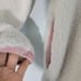 Anthropologie Entro White/Mauve Sherpa Pullover Sweater Sz L Pockets Cozy Warm