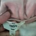 Anthropologie Entro White/Mauve Sherpa Pullover Sweater Sz L Pockets Cozy Warm