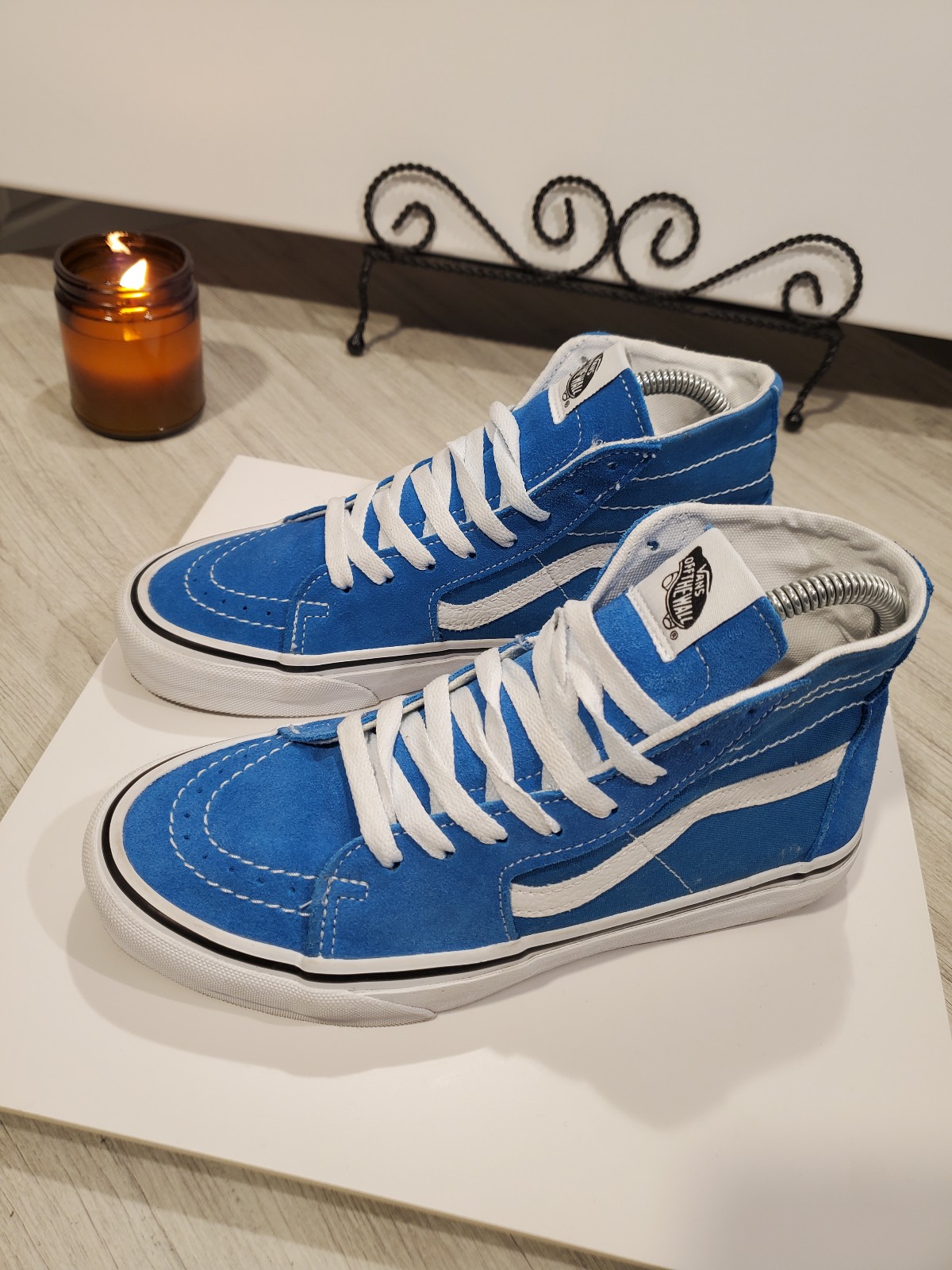 Vans SK8 Hi Tapered Women's 7.5 Skater Shoes Blue
