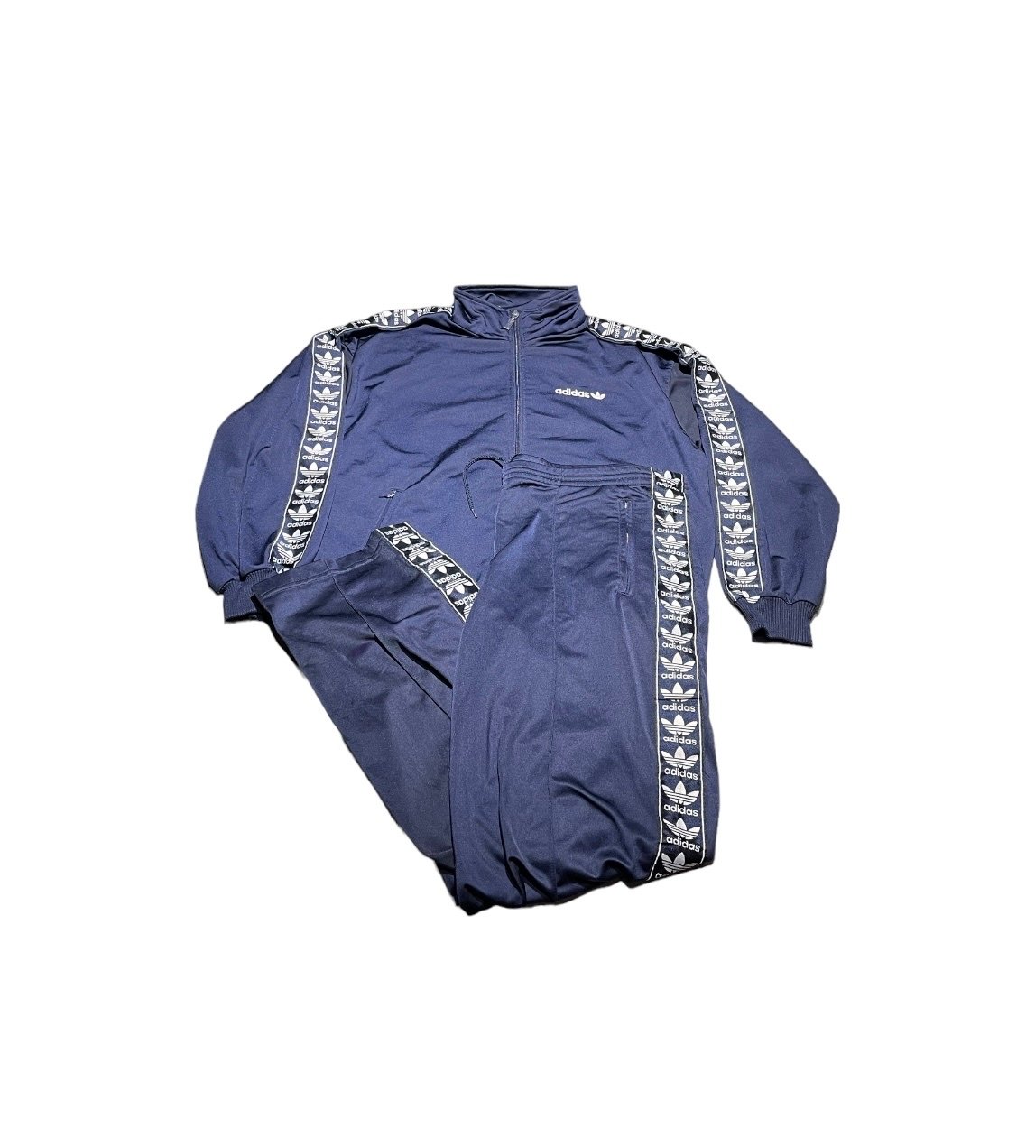 Vintage 90s adidas ribbon lined tracksuit set size medium