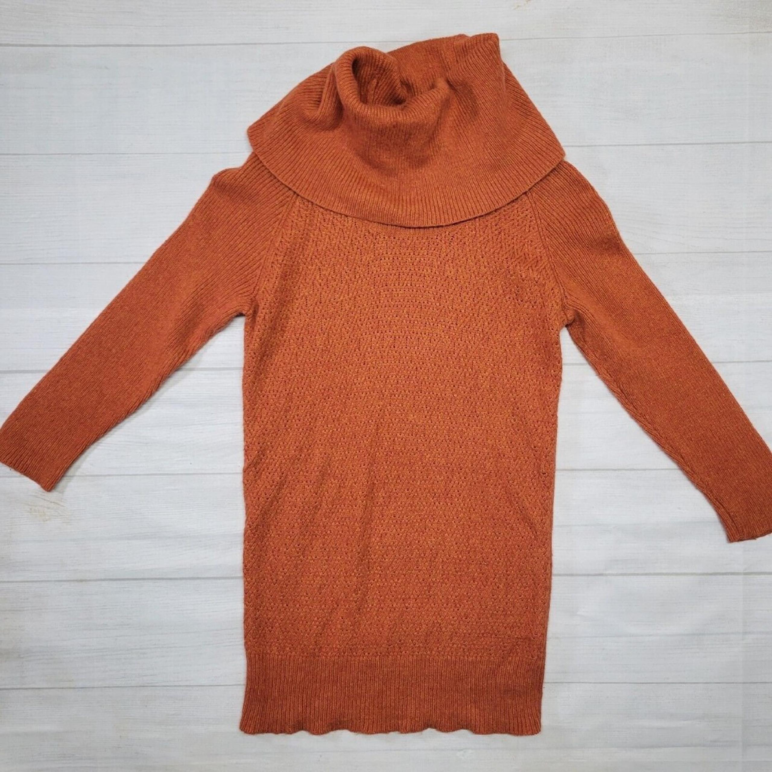 THE LIMITED Womens Orange Cowl Neck Knit Sweater Size Small