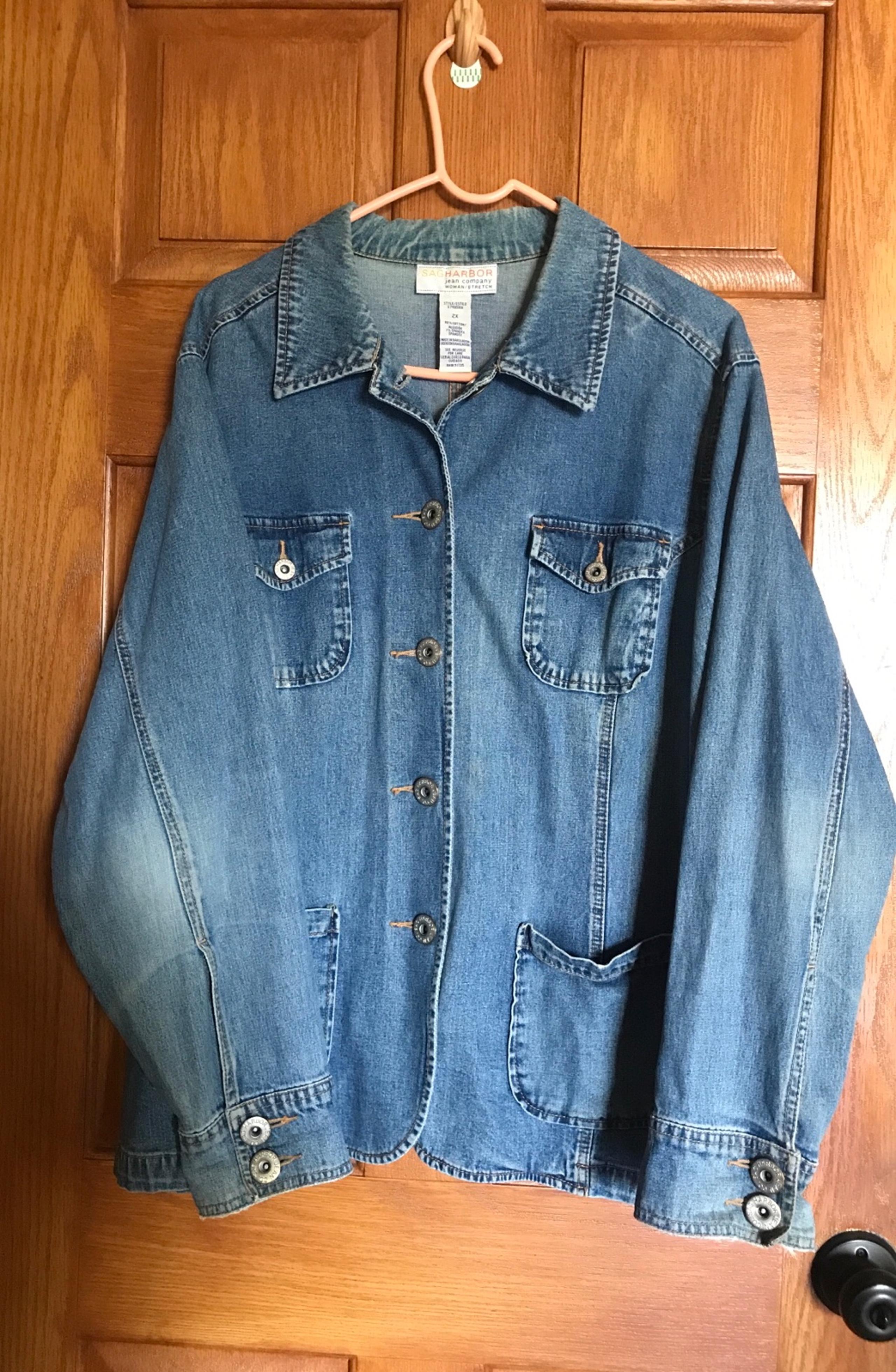 Vintage Womens 90’s Sag Harbor Denim Jean Stretch Jacket/Blazer Style Size 2X