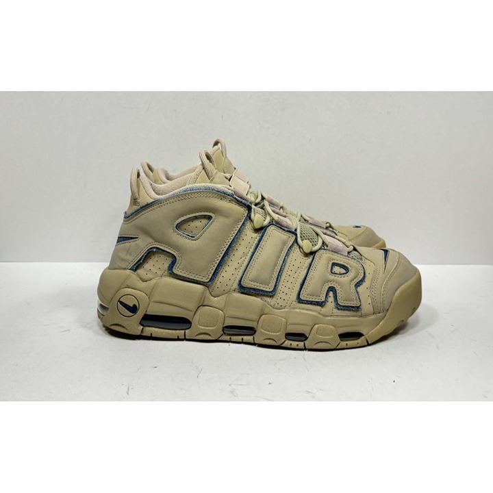 Nike Air More Uptempo Limestone Brown Blue Suede DV6993-200 Men’s Size 12