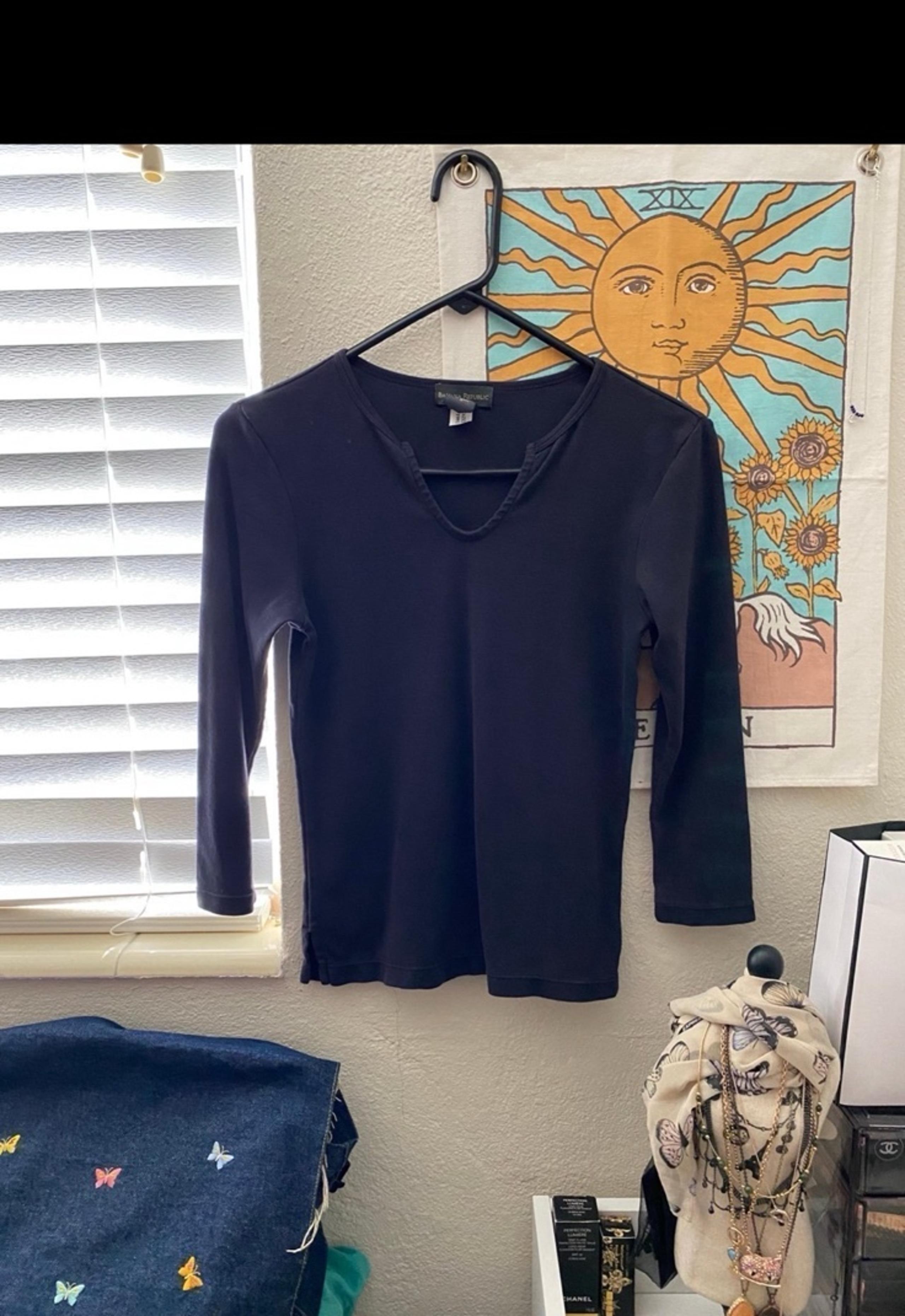 Banana Republic Navy Blue 3/4 sleeve top (S)