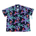 Vintage Paradise Found 2XL Hawaiian Button Down Shirt Purple Magnum PI Parrot