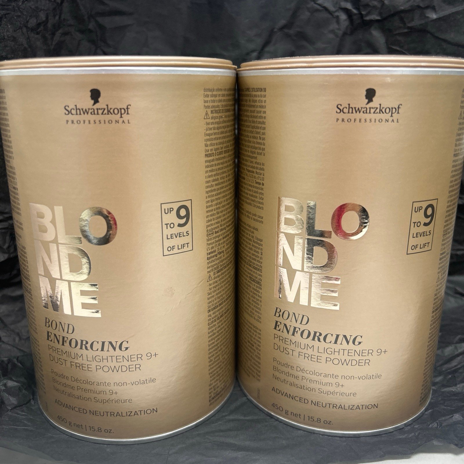 2 x jars of Schwarzkopf professional bleach lifts 9+ levels 1 x jar 15.8 oz NEW