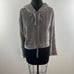 Cloth & Stone Velour Hoodie Jacket Gray Long Sleeves Pullover Size M Medium