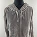 Cloth & Stone Velour Hoodie Jacket Gray Long Sleeves Pullover Size M Medium