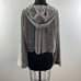 Cloth & Stone Velour Hoodie Jacket Gray Long Sleeves Pullover Size M Medium