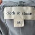 Cloth & Stone Velour Hoodie Jacket Gray Long Sleeves Pullover Size M Medium