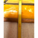 Tropical Palm Tree Stained Glass Panel With Brass Frame & Red Ribbon Hanger