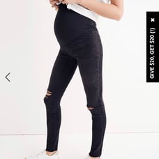 Madewell over the belly Maternity skinny jeans 27