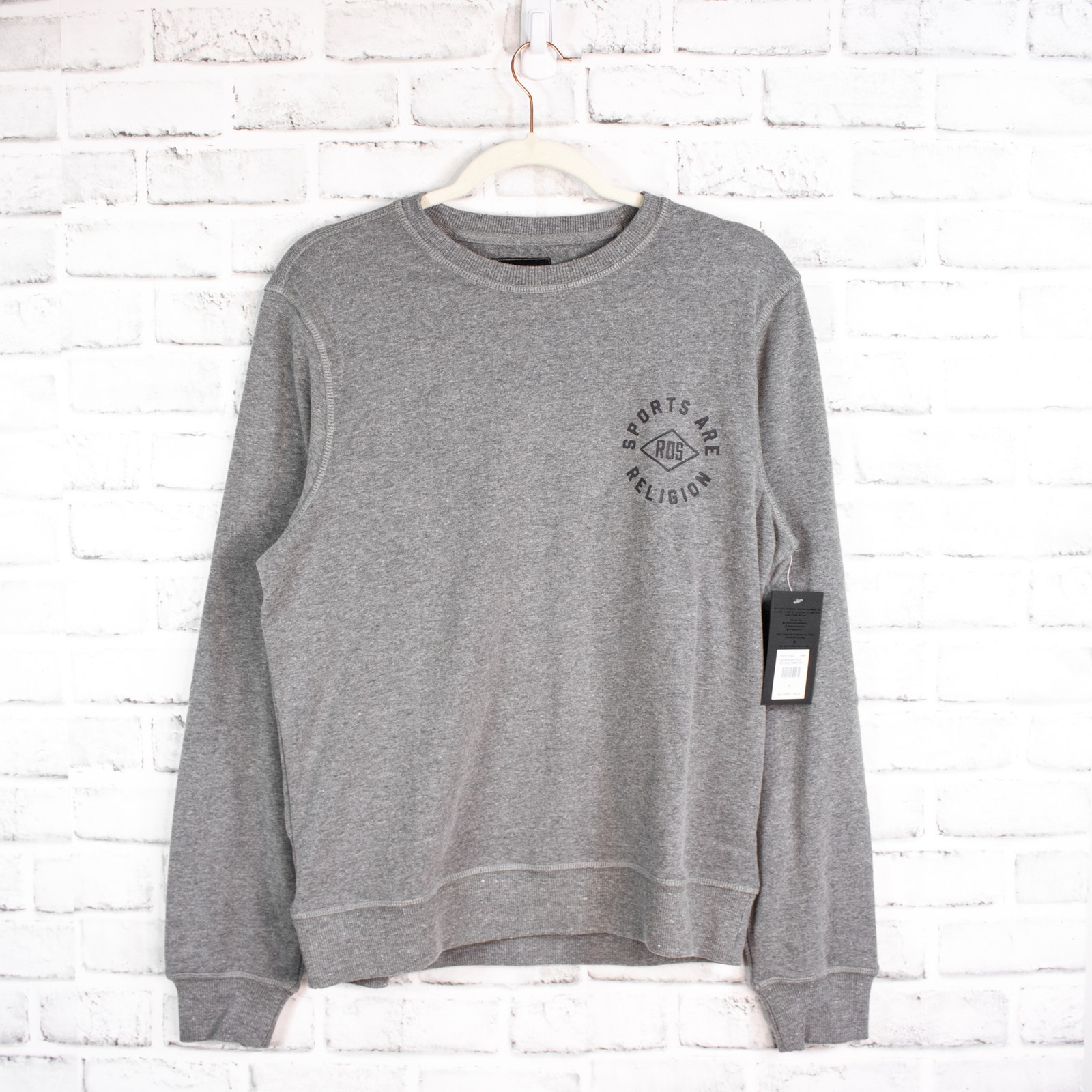 Spiritual Gangster Heather Gray Graphic Crew Neck Pullover Sweatshirt Athletic