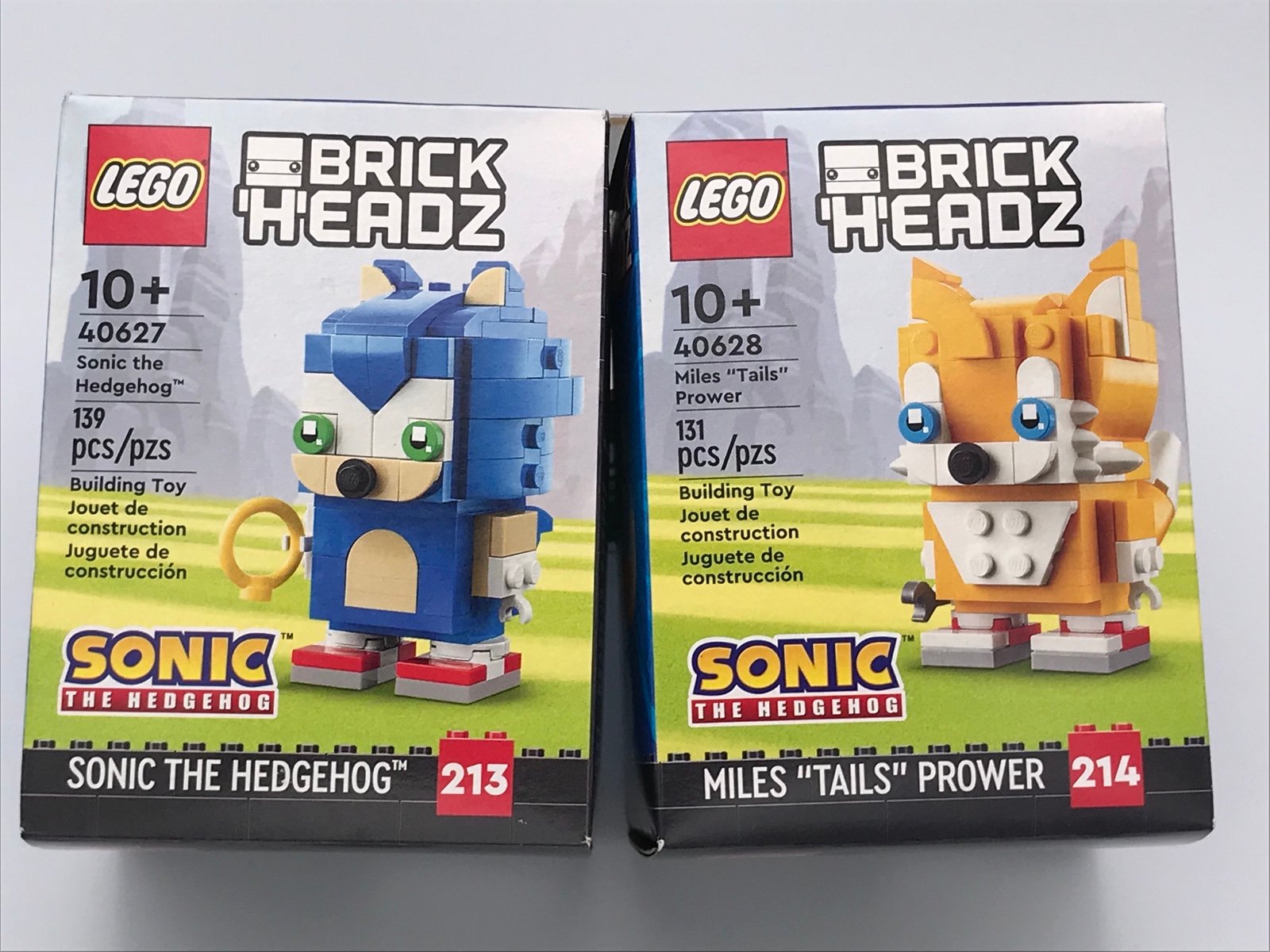 LEGO Brickheadz Sonic The Hedgehog 40627 Sonic & 40628 Miles Tails Prower. NEW