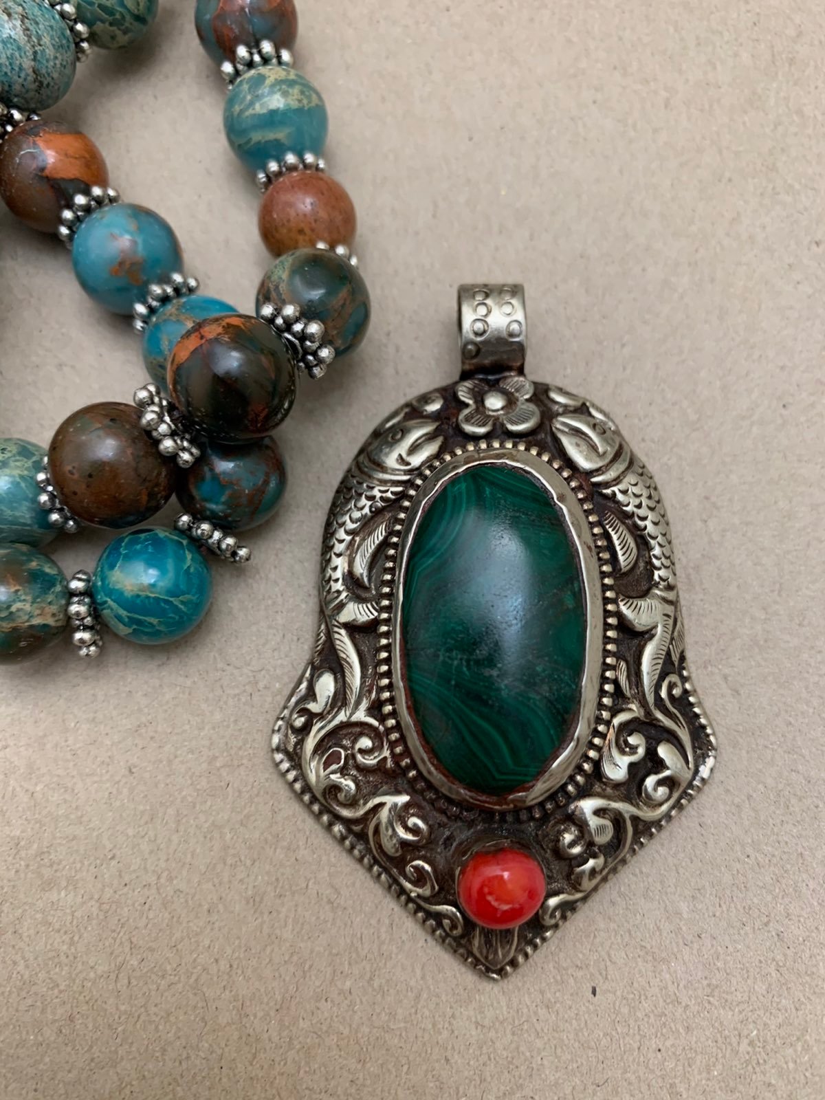 Malachite pendant