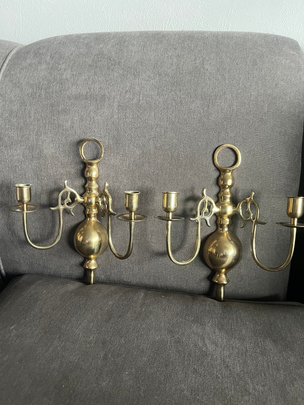 Brass candle holders