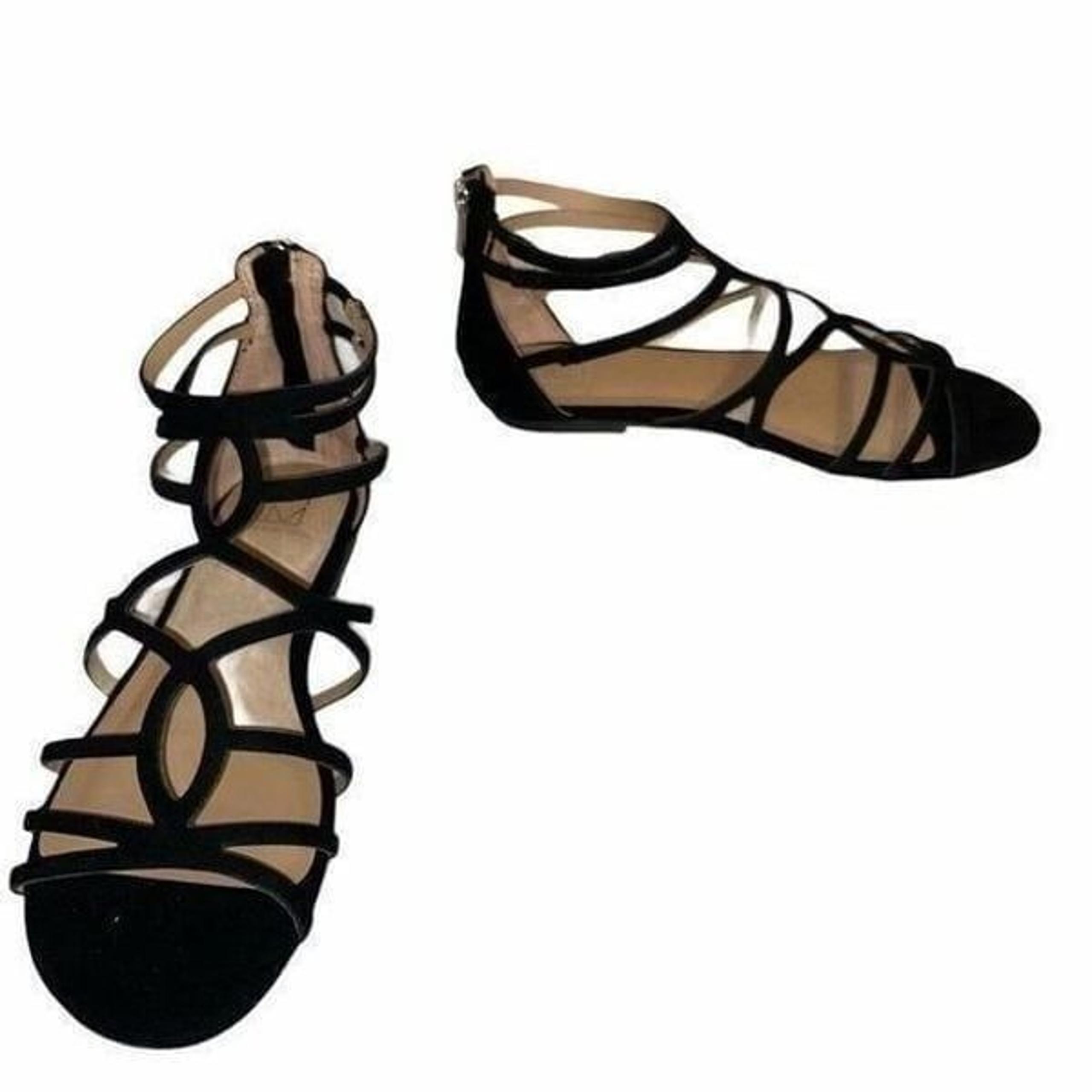 Material Girl Black Msiraf Cage Sandals