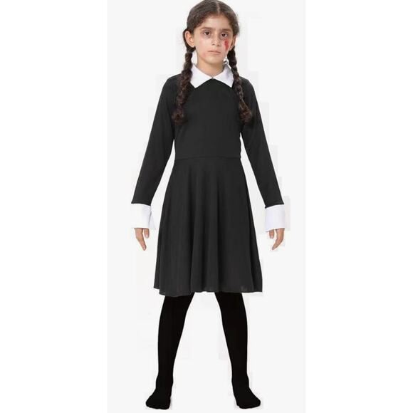Adam's Family Wednesday dress costume only dress 12-14 childs