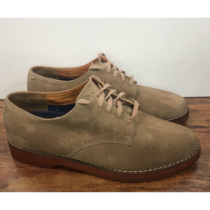 Vtg Polo Ralph Lauren Men Size 10.5 D Tan Suede Shoes