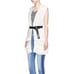 Vince Fringed Cable Knit Vest Cardigan