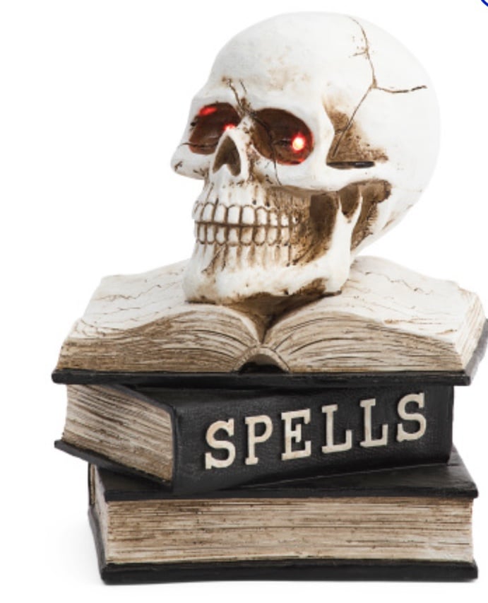 Halloween LED spooky spell book decor