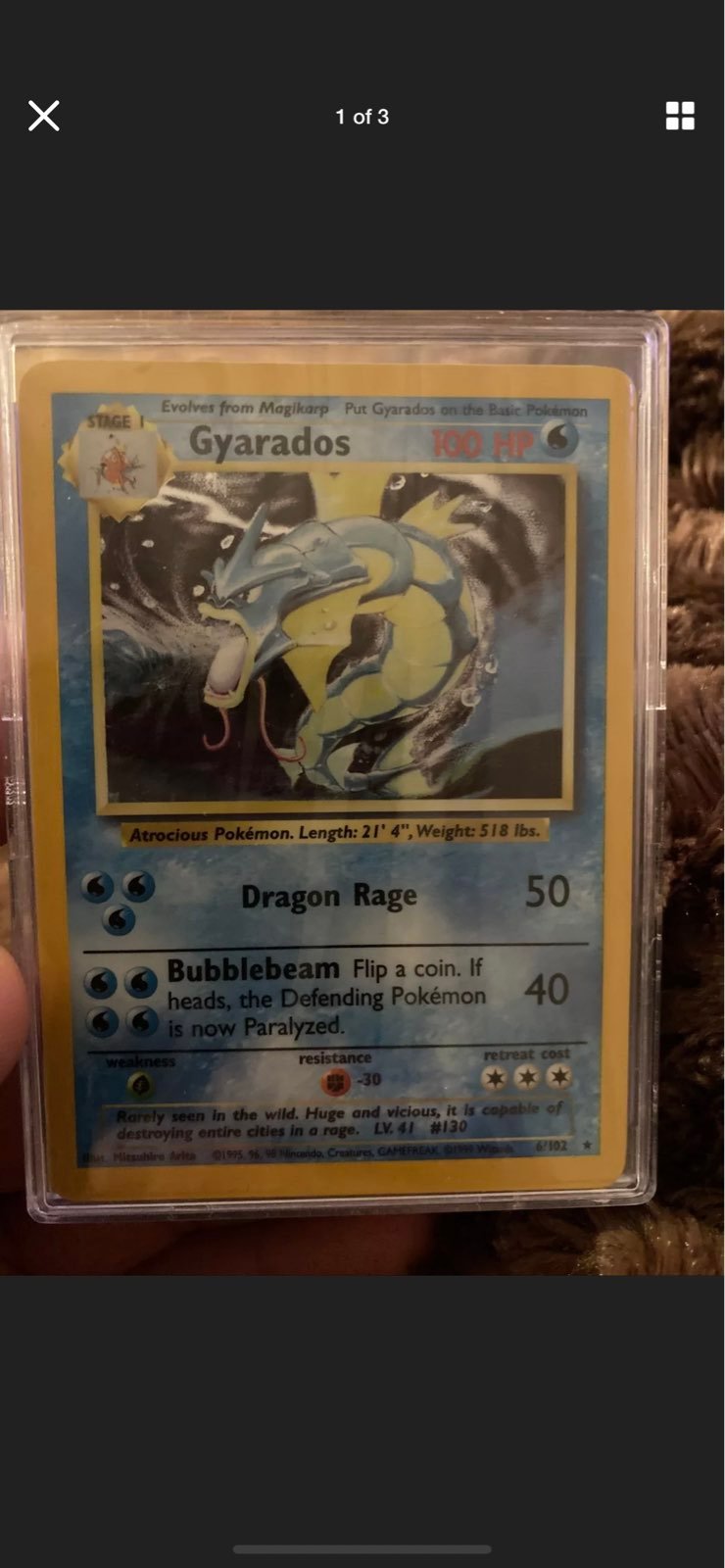 Pokémon bass set holo. Gyarados 6/102 nm