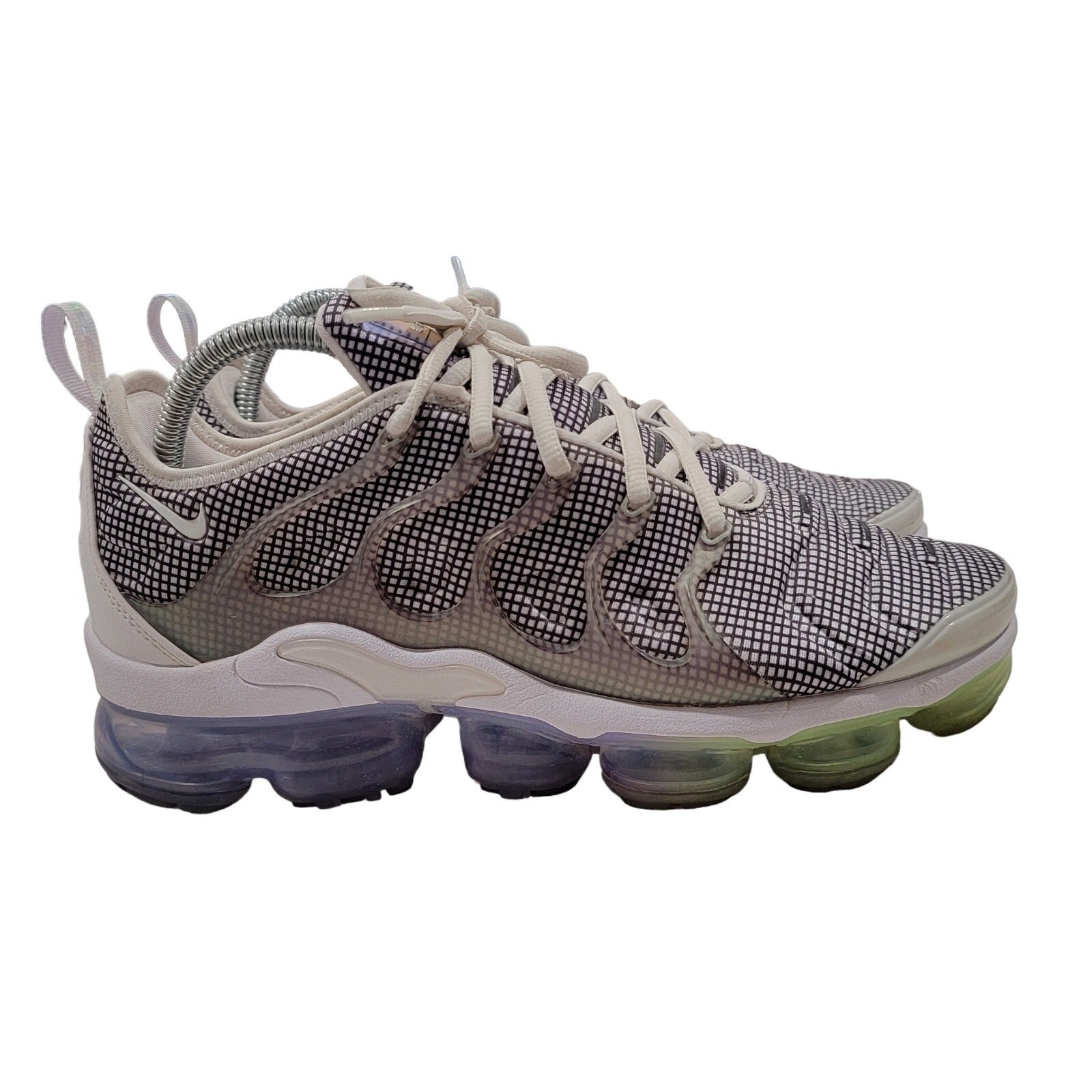 Nike Air VaporMax Plus Grid Print Women's Gray/White size 8 Running Reflective