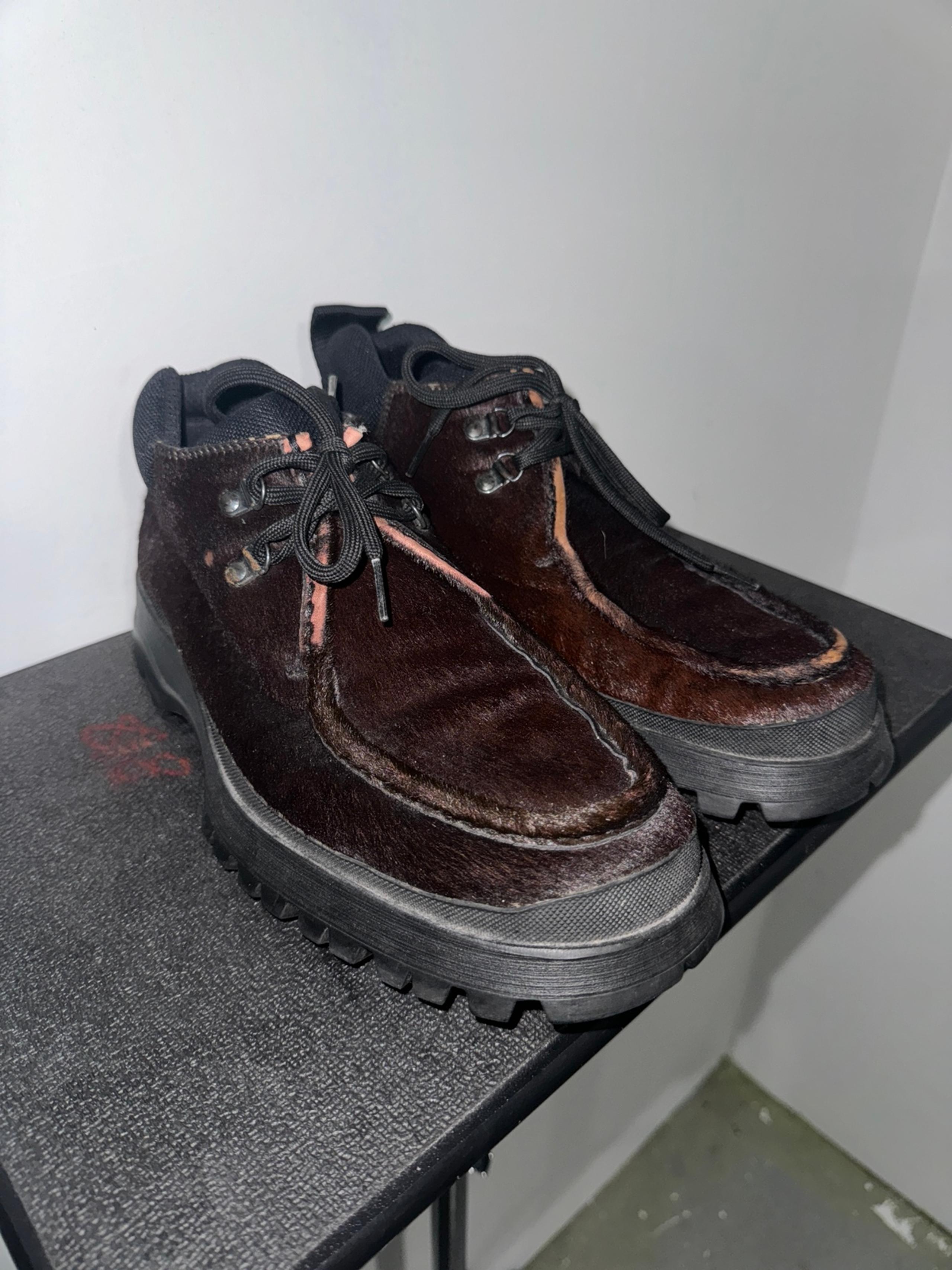 Prada Tyrolean Brixxen Pony hair men’s boot Sz 9.5