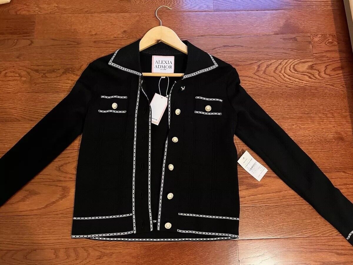 Alexia Admor Womens Navy Blue Cardigan Sweater Size XS New With Tags