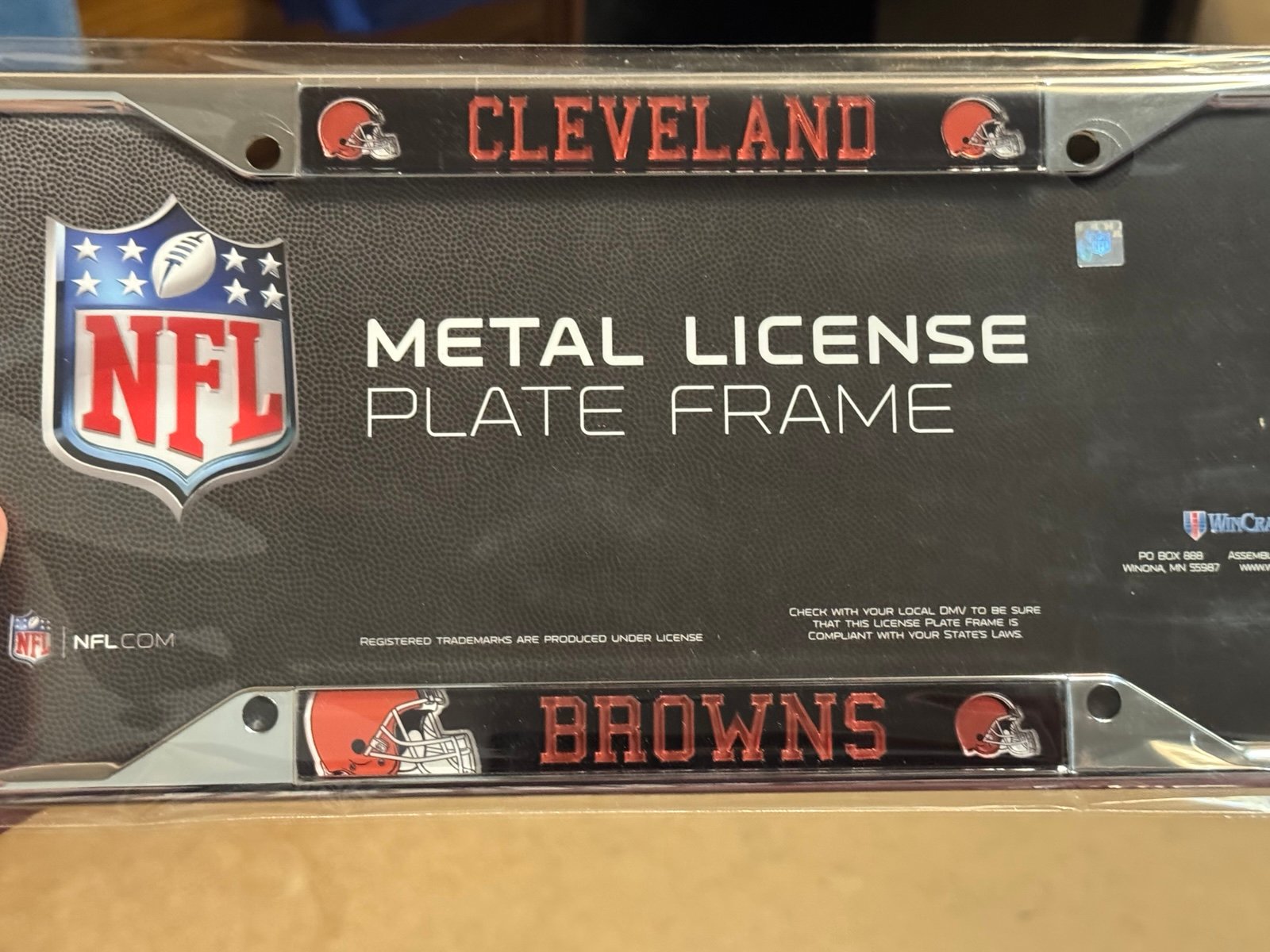 Cleveland Browns Laser Engraved Embossed Chrome License Plate NFL LICENSED