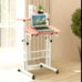 Portable Stand Up Desk, Small Adjustable Standing Desk Converter with Wheels