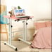 Portable Stand Up Desk, Small Adjustable Standing Desk Converter with Wheels