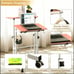 Portable Stand Up Desk, Small Adjustable Standing Desk Converter with Wheels