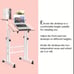 Portable Stand Up Desk, Small Adjustable Standing Desk Converter with Wheels