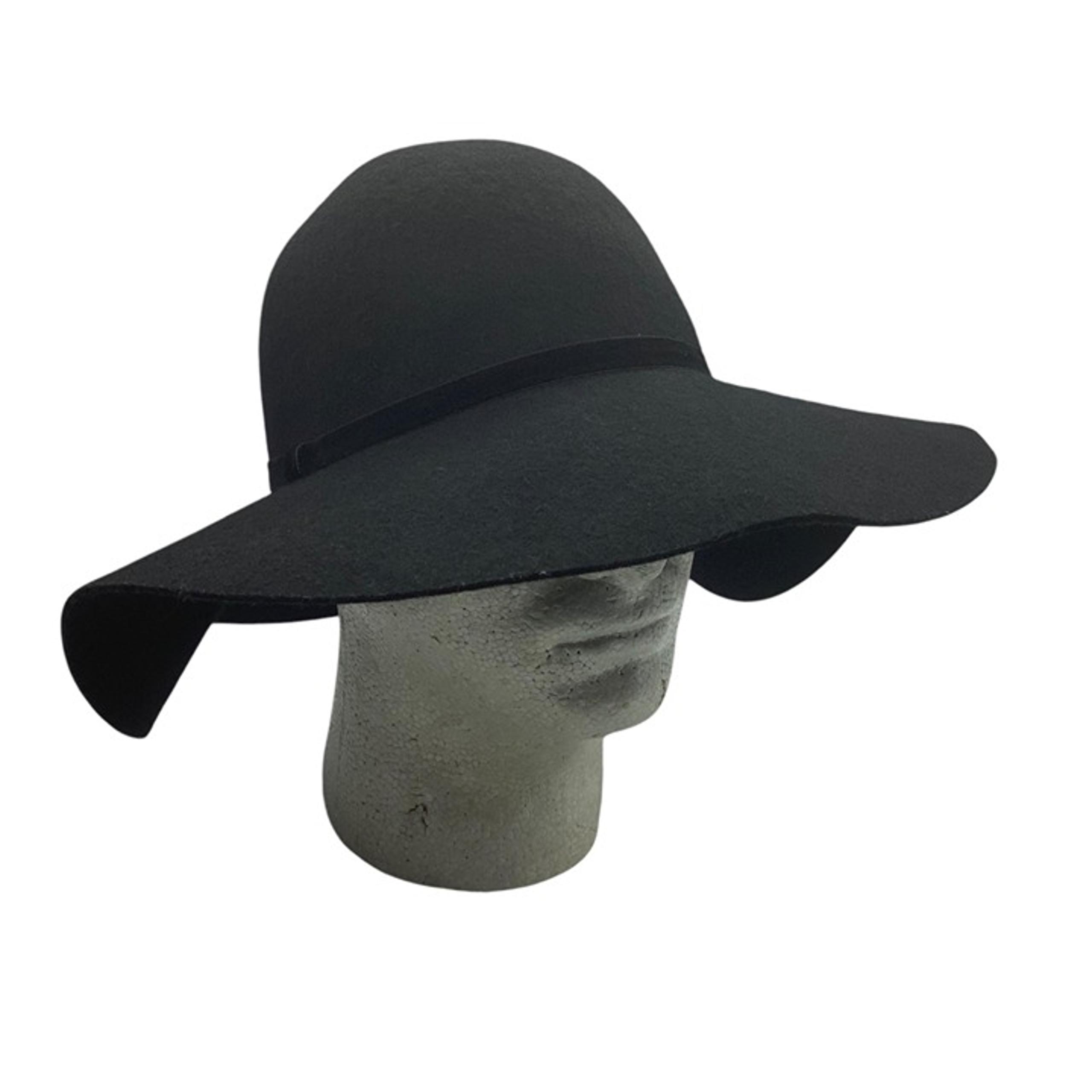 Boho Wide-Brim 100% Wool Floppy Hat Women One Size Target Brim 4.5"