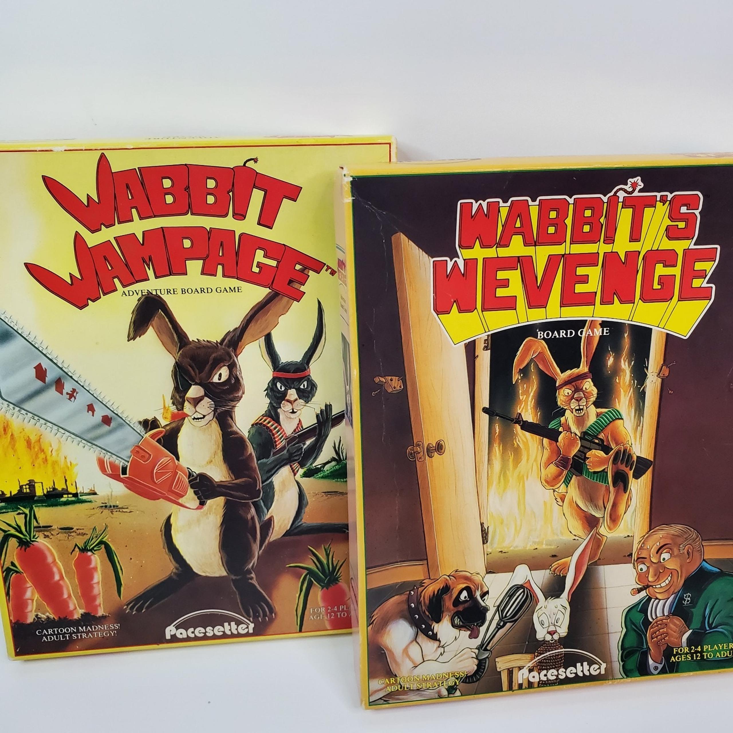Wabbit Wampage/Wabbit's Wevenge - Pacesetter Games Board Games 1986