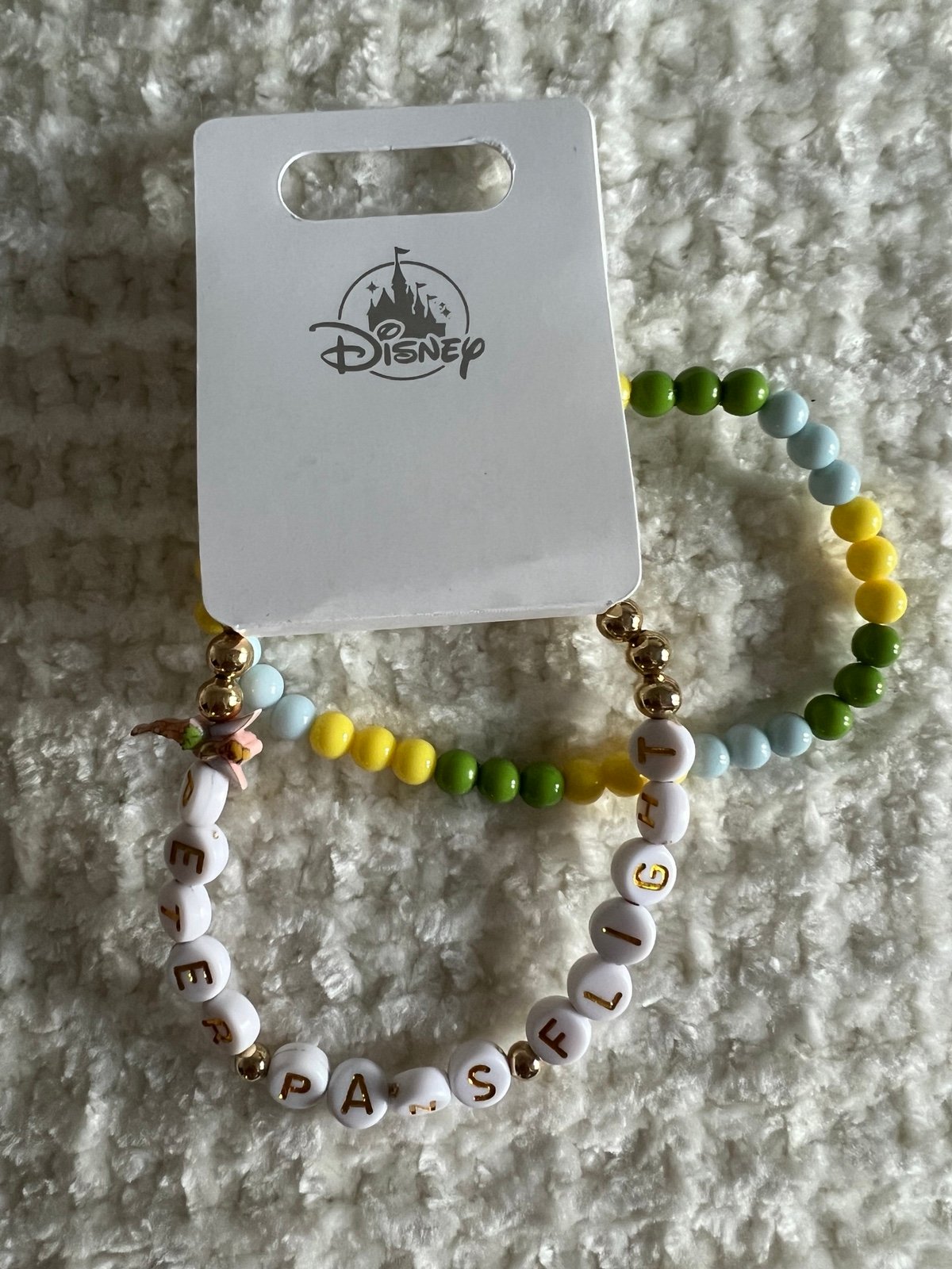 Disney Parks Peter Pan’s Flight Friendship Bead Stretch Bracelet Set Of 2 2024