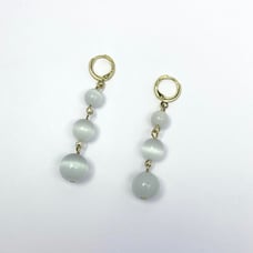Elegant Cat's Eye Stone Dangle Drop Earrings