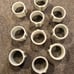 10 vintage porcelain strawberry napkin rings by Avon MINT condition