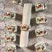 10 vintage porcelain strawberry napkin rings by Avon MINT condition
