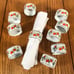 10 vintage porcelain strawberry napkin rings by Avon MINT condition