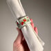 10 vintage porcelain strawberry napkin rings by Avon MINT condition