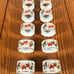 10 vintage porcelain strawberry napkin rings by Avon MINT condition