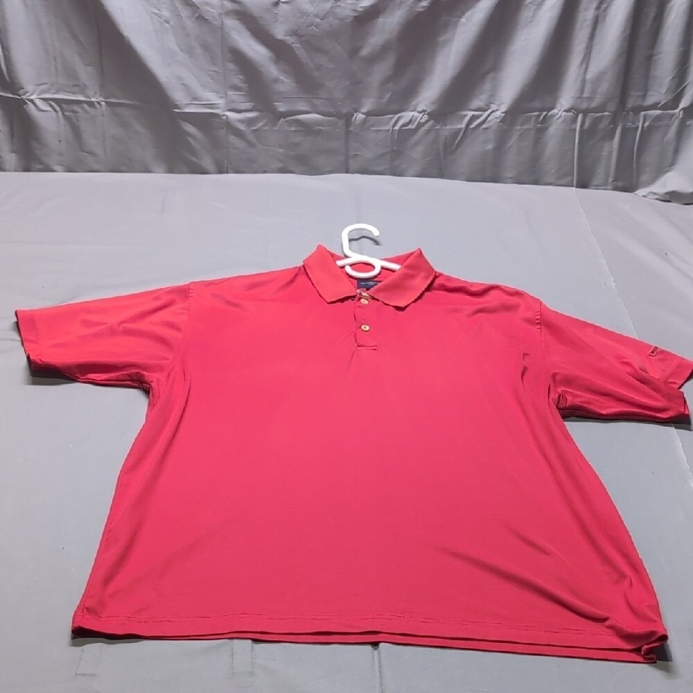 Burberry Golf Mens Red Polo Shirt Classic Style Logo Size XL