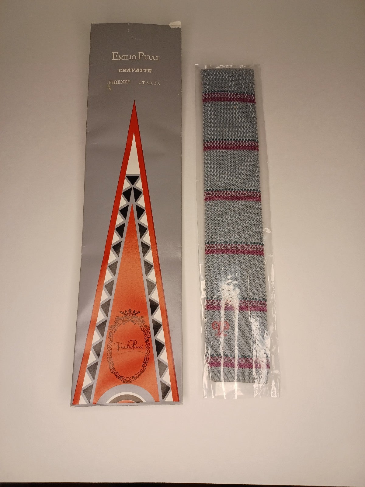 Vintage NOS 1960s Emilio Pucci Cotton Knit Necktie