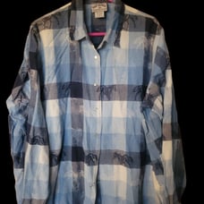 Vintage SIDE SADDLE Western Horse Pearl Snap Shirt Check Sz 3X Plus