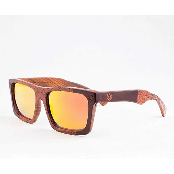 Handmade Red Wood Sunglasses Polarized
